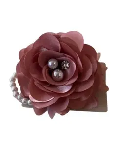 フラワーブローチ ピンク パール 結婚式 卒業式 ビジュー 入学式 コサージュ