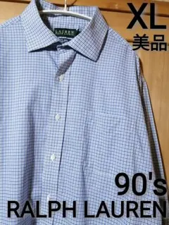 美品 90's RALPH LAUREN サイズ18 34/35 コットンシャツ