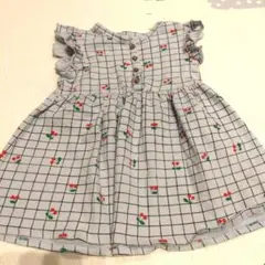 NEXT baby チェック柄フリル袖ワンピース 18-24ヶ月のサムネイル
