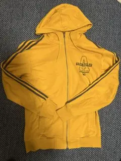 adidas イエロー トラックジャケット　フード付き