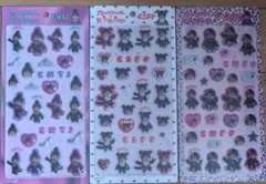 もんちっち　ちゅるきゅんシール　人気柄3点セット
