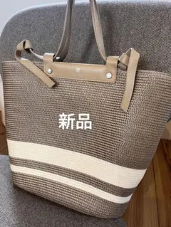 【T様専用】ブラウン ホワイト ストライプ バッグのサムネイル