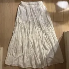 UNIQLO ロングスカート ホワイト M