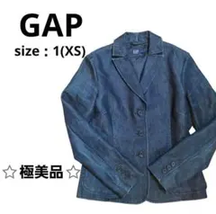 ⭐極美品⭐GAP　テーラードジャケット　デニム　XS　インディゴネイビー