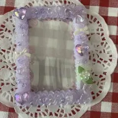 No.280.B7 硬質カードホイップデコ 　　　　藤色紫デザイン