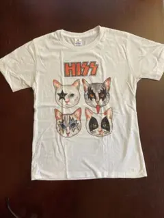 HISS 猫イラスト Tシャツ Mサイズ ホワイト