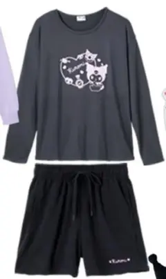 【タグ付き新品】　Lサイズ　クロミ パジャマ 部屋着　セット パープル ブラック