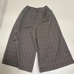 CINEMA CLUB チェック柄 ワイドパンツ ガウチョパンツ L