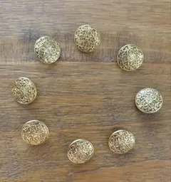 B IG I ゴールド装飾ボタン8個セット　レトロ