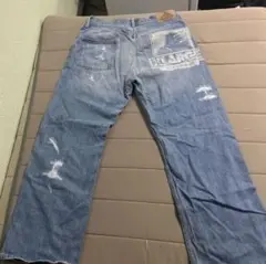 XLARGE ストレートデニム ダメージ加工 未使用