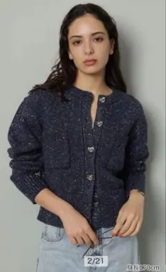 【新品タグ付】アルページュストーリー　スパンコールニットジャケット　黒 2026年最新】ARPEGE story スパンコールの人気アイテム - メルカリ