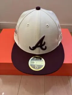 New Era 59FIFTY アイボリー/バーガンディ ブレーブス　キャップ
