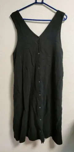 ロング　ジャンパースカート　スタジオクリップ　黒