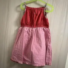 ファミリア　f dash ワンピース　赤ストライプ　120