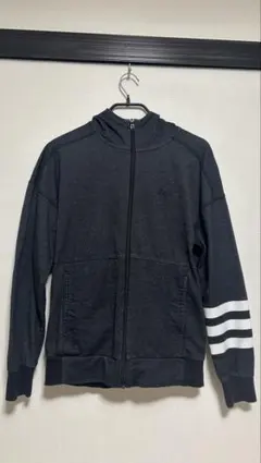 ［売り尽くしセール］ adidas ダークグレー フルジップパーカー L