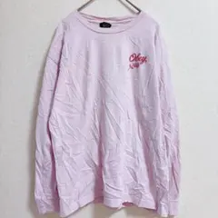 OBEY オベイ ピンク 長袖 Tシャツ バックプリント【M】のサムネイル
