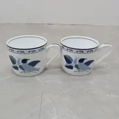 ♢N247YUKIKO HANAI マグカップ コーヒーカップ 花鳥 2点セット