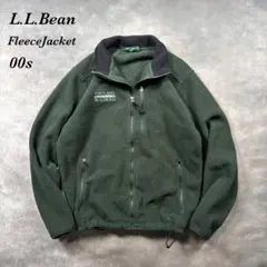 L.L.Bean古着00sフリース裾ドローコード企業ロゴポーラテック旧ロゴT44