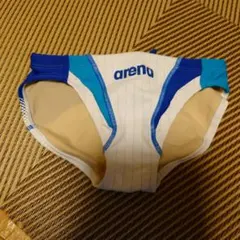 arena 競泳水着 白/青 ストライプ