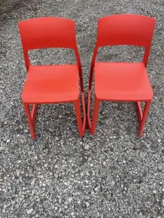 ☆美品☆ IKEA GENESONジェネソーン レッド×ブルー チェア2脚セット