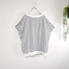 【az39】レディースTシャツ　3L ボーダー　カジュアル