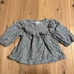 juca 花柄 フリル 長袖ブラウス 80cm