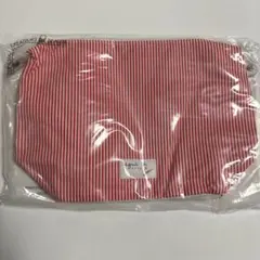 agnès b. BEAUTE 赤白ストライプポーチ　アニエスベー