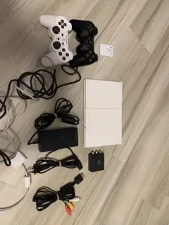 SONY プレイステーション2 本体とコントローラー　ソフト、HDMI変換器付属