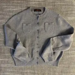 ＊1/4限定セール＊caban コットンカシミヤクルーネックカーディガン グレー