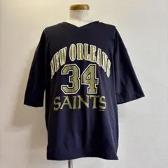 90s USA製 ニューオーリンズセインツ NFL ゲームシャツ Ｔシャツのサムネイル