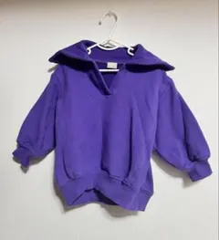 petit main 紫色 裏起毛トレーナー 90cm