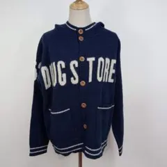 drug store'sドラッグストアーズ フード付 F ネイビー ウール100のサムネイル