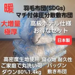 モリリン エクセルラベル羽毛布団 シングル ネイビーブルー JEF900SE最