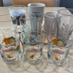 コカコーラ　ロゴグラス、鍛高譚グラス、プレミアムモルツグラス　など10点