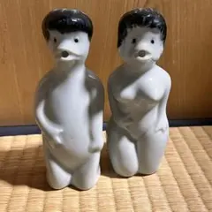 人形　カッパ　河童　陶器　オブジェ　置物　インテリア　工芸品　美術品　A1488 陶製 手捻り 河童 陶彫 置物 飾物 陶器 陶芸 オブジェ 木箱