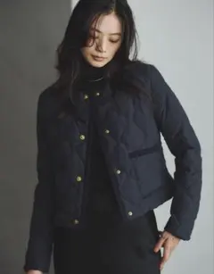 正規品　【TAIONxanuans】ノーカラーキルティングショートダウン