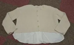 eLLa 裾シャツニットカーディガン