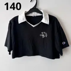 レピピアルマリオ　Champion クロップド丈 Tシャツ ブラック　140のサムネイル