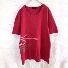 COMME CA ISM コムサイズム　Tシャツ　赤　綿100 M