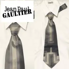 【美品】 Jean Paul GAULTIER シルク ネクタイ 幾何学のサムネイル
