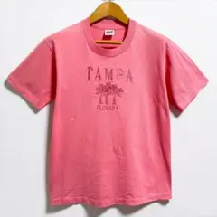 USA製 anvil シングルステッチ 刺繍ロゴ Tシャツ M ピンク Y2Kのサムネイル