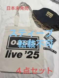 オアシス　バケットハット、トートバッグ　、バッジ　、リストバンド　4点セット