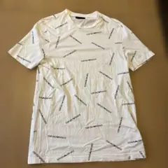 EMPORIO ARMANI 半袖Tシャツ ロゴ総柄 ホワイト XSのサムネイル