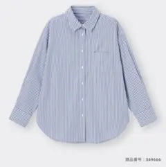 GU ストライプオーバーサイズシャツ　Lサイズ　ユニクロ　しまむら　秋服