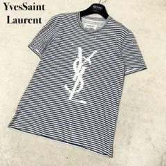 SAINT LAURENT ボーダーTシャツ Lサイズ イタリア製 サンローラン SAINT LAURENT（ボーダー ・ Tシャツ/カットソー(半袖/袖なし)）の