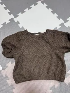 ミラーベイ　シボシボ　ブラウン クシャクシャ加工 Tシャツ 110のサムネイル
