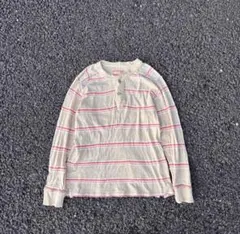 わ*け様 90s old UNIQLO マルチボーダー　ヘンリーネック　ロンT