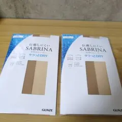 GUNZE サブリナストッキング サラッとドライ L〜LLナチュラルベージュ2足