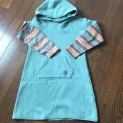 ブランシェス　裏起毛フード付きワンピース　130