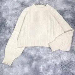 GOULBURN WOOL【F】ケーブルニット　アイボリー　ウール100% 秋冬